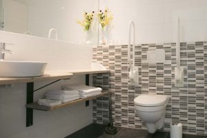 In ons straatje, Kamer Vlinder - rolstoeltoegankelijke badkamer, toilet