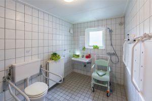 Badkamer met Etac douche-postoel
