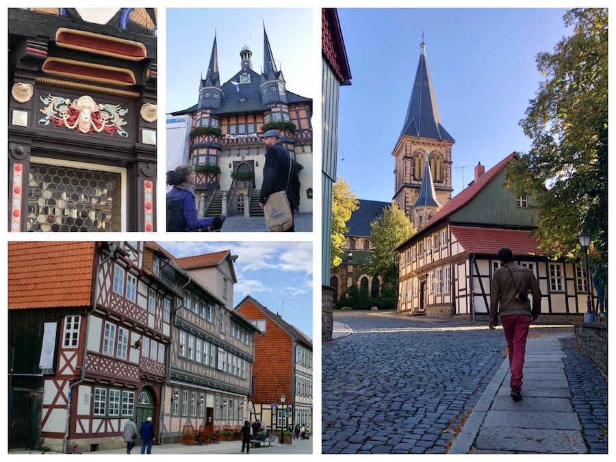 Sachsen-Anhalt, Wernigerode sprookjesachtige bouwstijl (kleurrijk, torens, vakwerkhuizen) en knusse straatjes